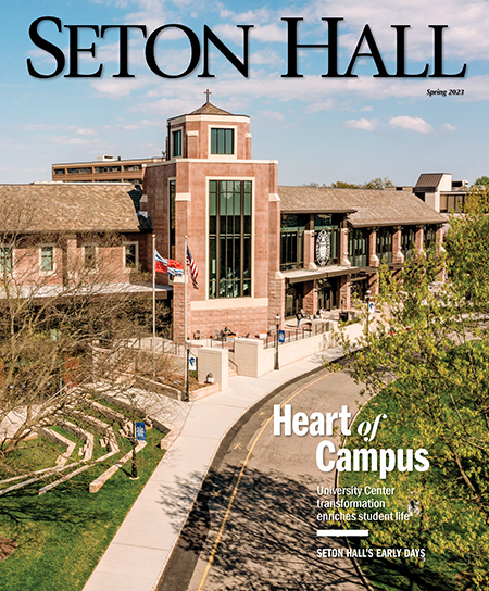 Seton Hall Magazine Cover, Winter 2022-23