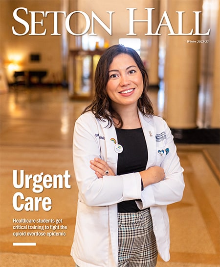Seton Hall Magazine Cover, Winter 2022-23