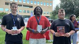 Seton Hall University students receive books from SHUShelf