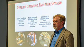 Patrick Healy presented information about the company Snap-On Inc.