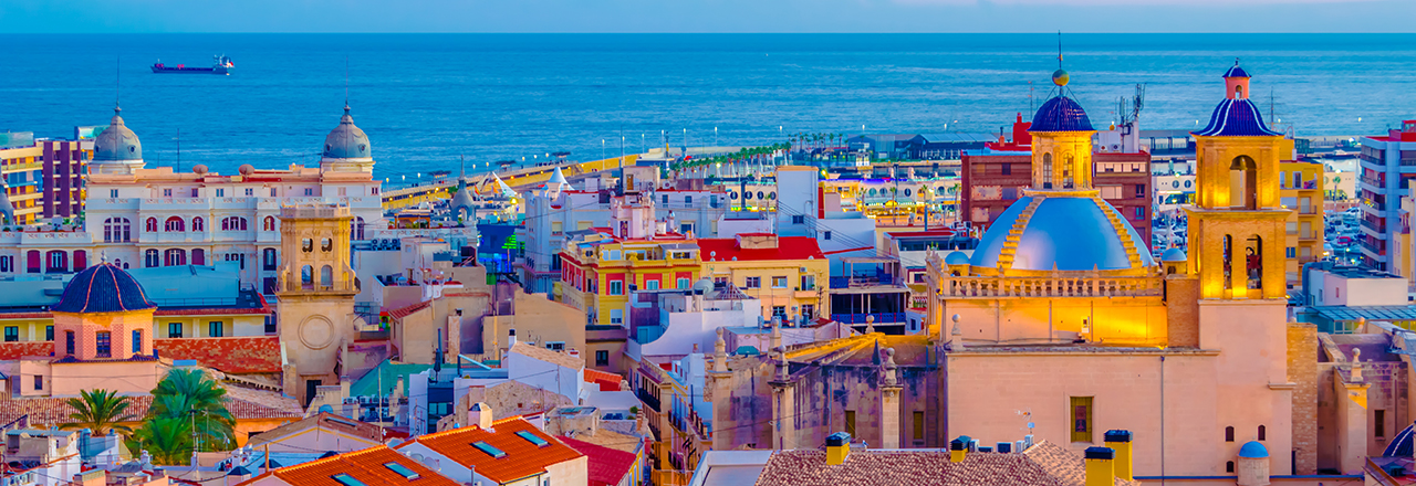 A Spanish seaside town.