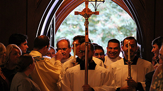 Priest Community at St. Bernadette Mass
