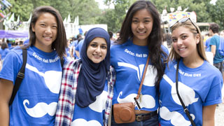 Students on SHU campus