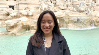 Jasmine De Leon at the Trevi Fountain 