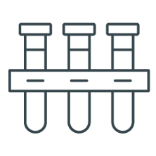 Tubes Icons of three test tubes.