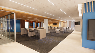 Walsh Library Interior Render-Tables and Workspaces Walsh Library Interior Render-Tables and Workspaces