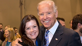 Clare Gallagher and Joe Biden