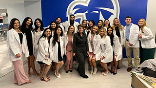 Nursing students with Professor Linda Ulak.