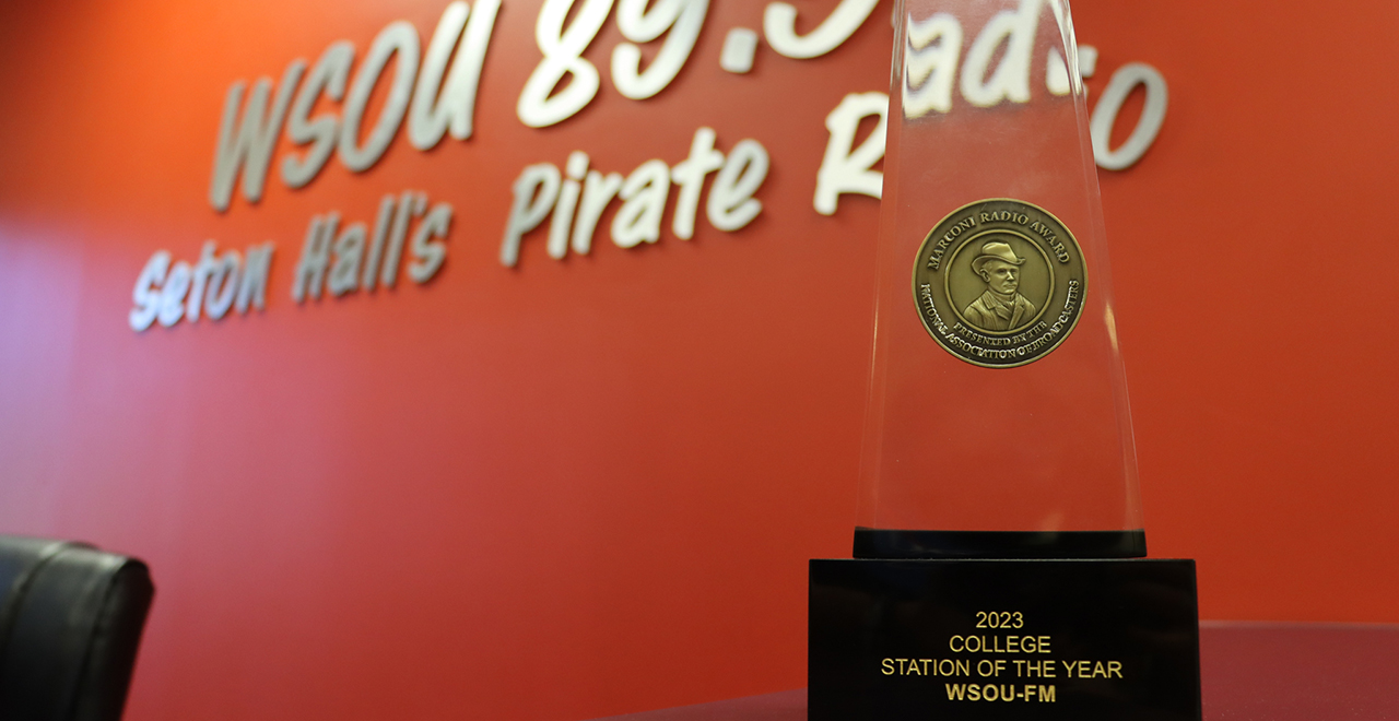 A photo of the WSOU Marconi Award.