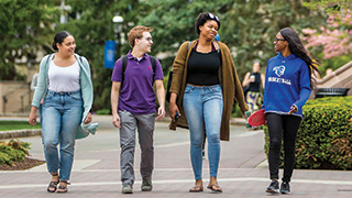 Group of students walking