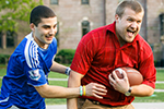 Campus Football Life at seton hall - where leaders learn to have fun