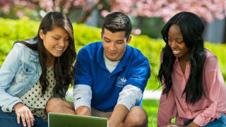 Seton Hall students on The Green.