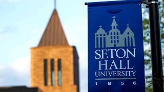 Seton Hall Pole Banner with logo