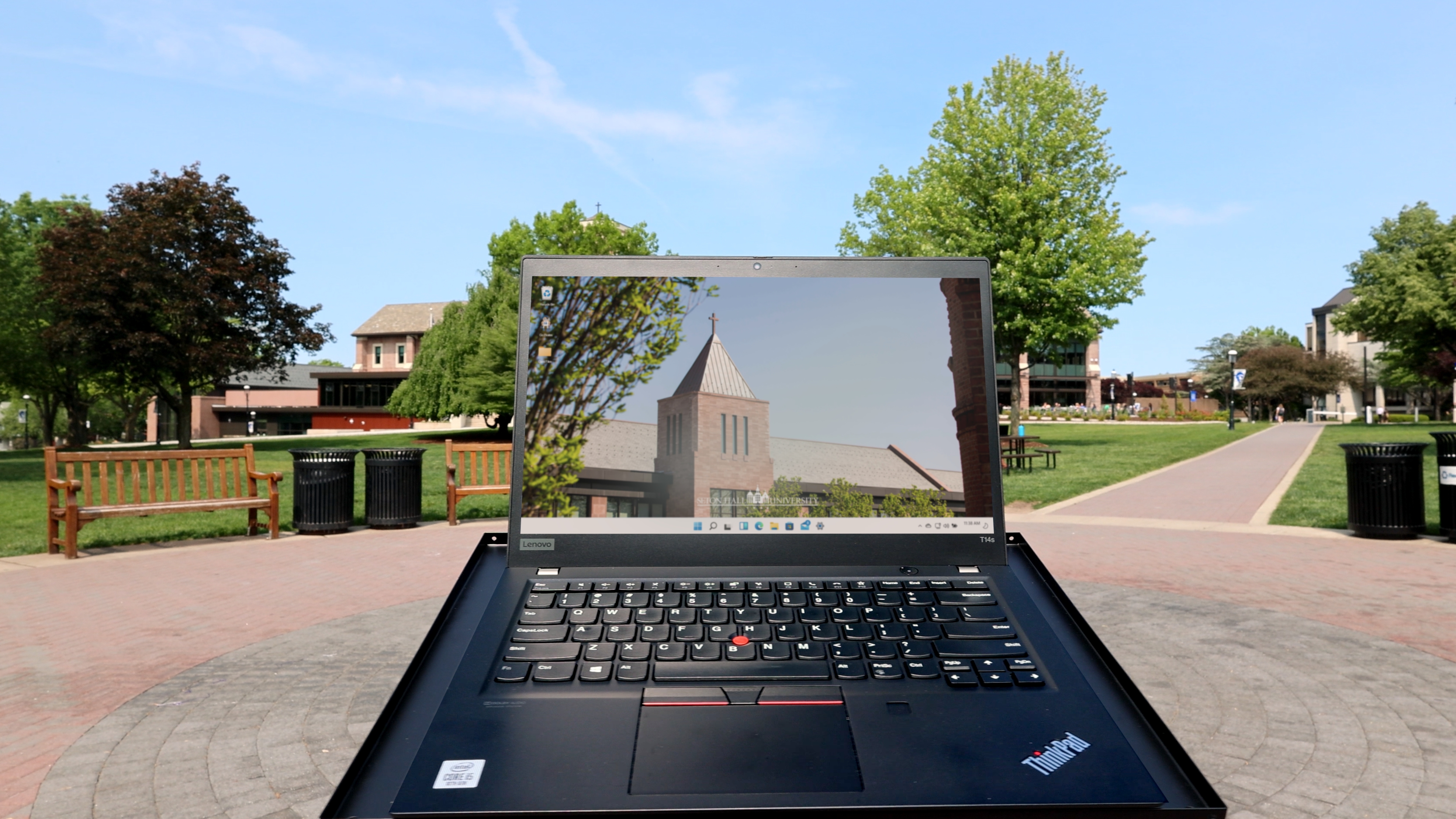 laptop on campus