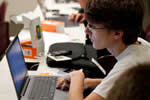 Technological Advantage Student with ultrabook